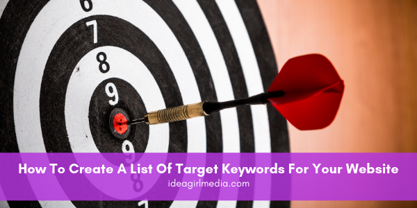 How To Create A List Of Target Keywords For Your Website featured image