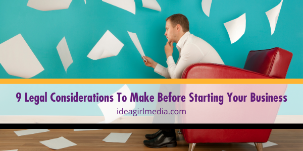 Nine Legal Considerations To Make Before Starting Your Business featured image